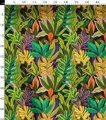 Tropical Leaf Pattern Curtain and Drape Fabric - Image 3