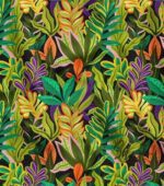 Tropical Leaf Pattern Curtain and Drape Fabric - Image 4