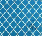 Turquoise Blue Moroccan Pattern Curtain Fabric