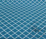 Turquoise Blue Moroccan Pattern Curtain Fabric - Image 6