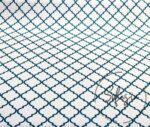 Turquoise Blue White Moroccan Pattern Curtain Fabric - Image 4