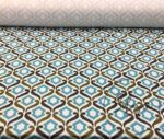 Turquoise Brown Ikat Fabric - Image 4