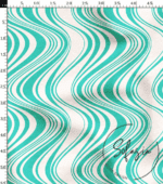 Turquoise Color Stripe Pattern Fabric - Image 3