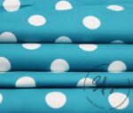 Turquoise Fabric with White Small Poles (Curtain and Sofa Fabrics) - Image 4