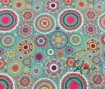 Turquoise Floor Patterned Cushion Fabric - Image 3