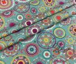 Turquoise Floor Patterned Cushion Fabric