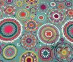 Turquoise Floor Patterned Cushion Fabric - Image 4