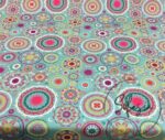 Turquoise Floor Patterned Cushion Fabric - Image 5