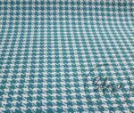 Turquoise Houndstooth Patterned Fabric - Image 6