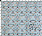 Turquoise Medallion Ikat Sofa Fabric