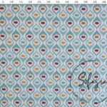 Turquoise Medallion Ikat Sofa Fabric