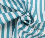 Turquoise Pinstripe Fabric, Sofa and Curtain Fabric - Image 3