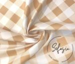 Vanilla Large Gingham Pattern Fabric - Image 3