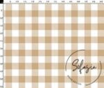 Vanilla Large Gingham Pattern Fabric