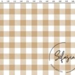 Vanilla Large Gingham Pattern Fabric