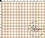 Vanilla Small Gingham Patterned Fabric