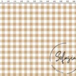Vanilla Small Gingham Patterned Fabric