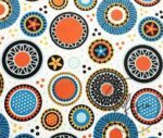 Vintage Floral Circles Pattern Fabric - Image 3