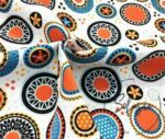Vintage Floral Circles Pattern Fabric - Image 6