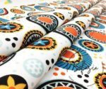 Vintage Floral Circles Pattern Fabric - Image 7