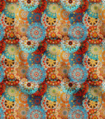 Vintage Motif Patterned Fabric