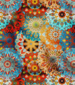 Vintage Motif Patterned Fabric - Image 4