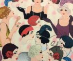 Vintage Women Patterned Sofa Fabric - Image 3