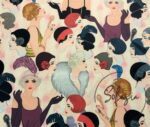 Vintage Women Patterned Sofa Fabric