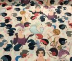 Vintage Women Patterned Sofa Fabric - Image 4