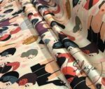 Vintage Women Patterned Sofa Fabric - Image 8