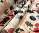 Vintage Women Patterned Sofa Fabric - Image 9