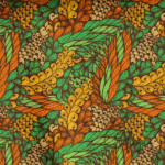 Vitange Floral Green Patterned Sofa and Curtain Fabric