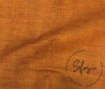Warm Orange Linen Look Fabric - Image 3