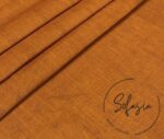 Warm Orange Linen Look Fabric