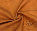Warm Orange Linen Look Fabric - Image 4