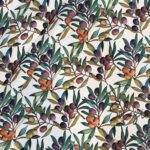Watercolor Colored Olive Patterned Sofa and Curtain Fabric