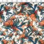Watercolor Flower Patterned Sofa and Curtain Fabric