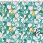 Watercolor Honeycomb Patterned Sofa and Curtain Fabric