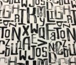 Watercolor Letters Patterned Fabric - Image 3