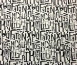 Watercolor Letters Patterned Fabric