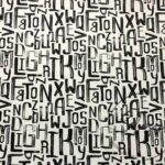 Watercolor Letters Patterned Fabric
