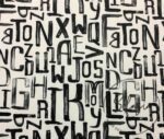 Watercolor Letters Patterned Fabric - Image 5