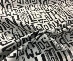 Watercolor Letters Patterned Fabric - Image 6