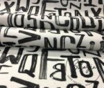 Watercolor Letters Patterned Fabric - Image 7