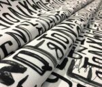 Watercolor Letters Patterned Fabric - Image 9