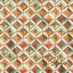 White Background Colored Mandala Pattern Fabric