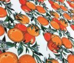 White Background Grapefruit Patterned Sofa Fabric - Image 4