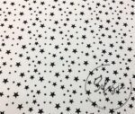 White Background Small Large Star Fabric