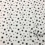 White Background Small Large Star Fabric