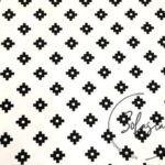 White Background Small Mosaic Pattern Fabric
